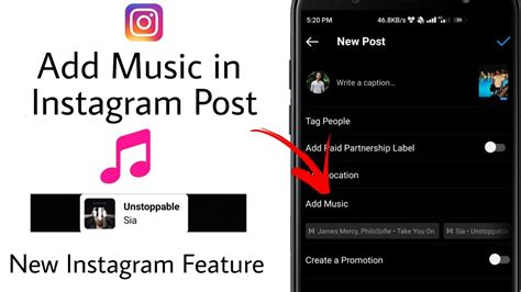 how to add music to my instagram post