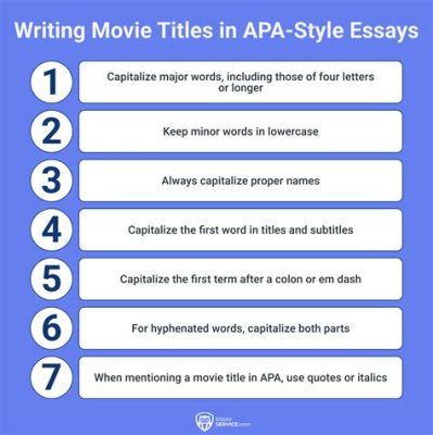 how to properly write a movie title in an essay